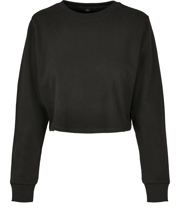 Women?s terry cropped crew