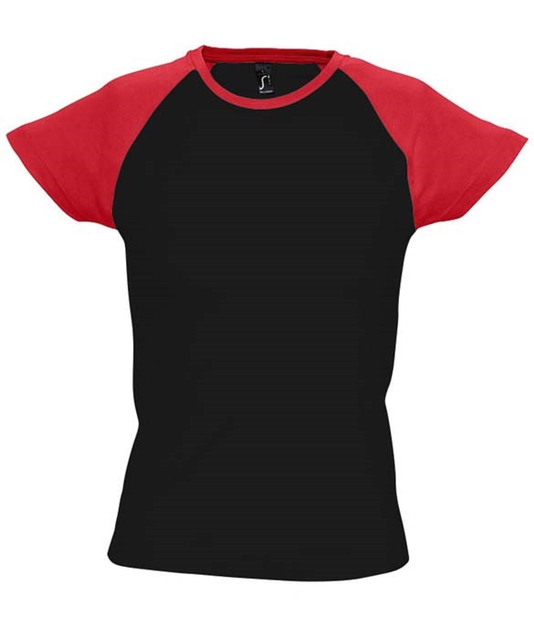 SOL&#39;S Ladies Milky Contrast Baseball T-Shirt