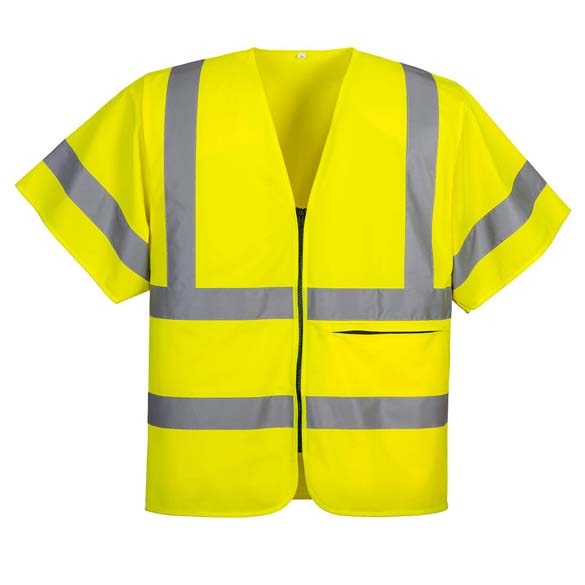 Hi-Vis Half Sleeve Zip Vest