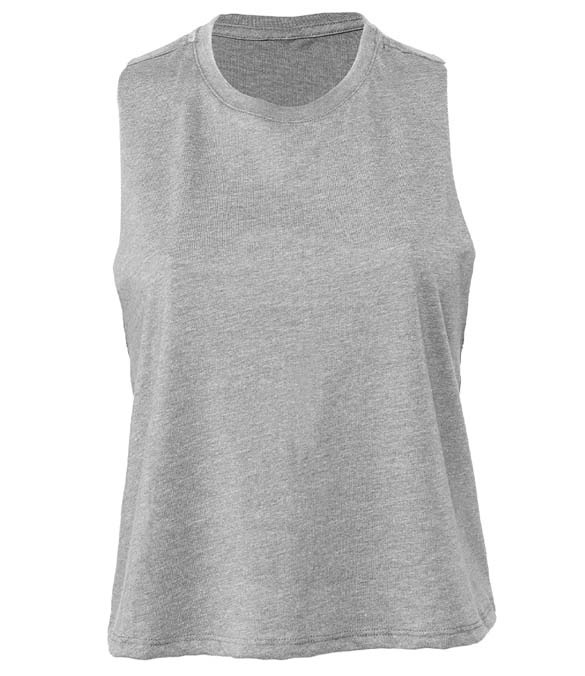 Bella Ladies Racer Back Cropped Tank Top