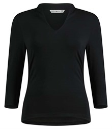 Kustom Kit Ladies 3/4 Sleeve Mandarin Collar Top